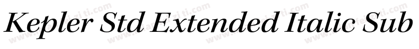Kepler Std Extended Italic Subhead字体转换